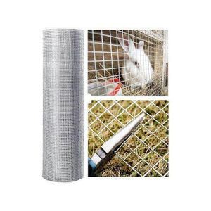 Gn Grillage galvanisé soudé carrée pour ferme,jardin 1m x 25 m