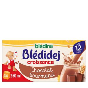 Blédina Lait Et Céréales Bébé Blédidej Dès 12 Mois, Chocolat Les 4