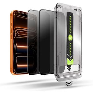 Lot de 2 films Antichoc pour iPhone 17Pro Max, anti-espion, retrait automatique de la poussière, 