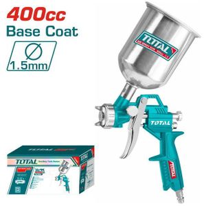 TOTAL istolet À Peinture Pneumatique Professional 400cc - TAT10401 - Buse Haute Précision