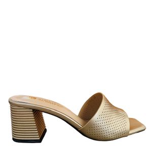 Roccoco Sandales à Talon pour Femme - Doré