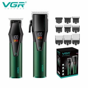 VGR Tondeuse Professionnelle Rechargeable avec Écran LED – Sans Fil