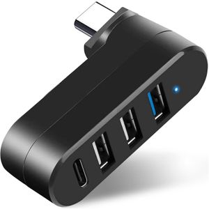 USB C Adapter Splitter 4-Port USB 3.0 Hub for Laptop, PC, Car