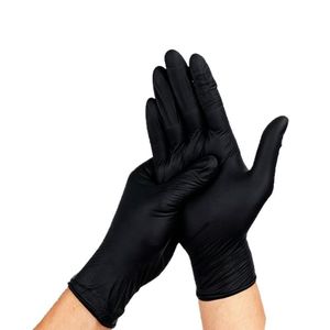 100 Gants Jetables en Nitrile Noir Sans Latex – Idéals pour le Nettoyage et la Manipulation Alimentaire