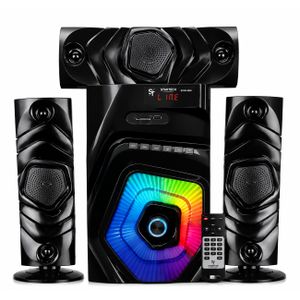 STARTECH Home Cinéma - Haut Parleur  STMS -303 Multimédia Bluetooth Très Puissant Noir  12 Mois De Garantie