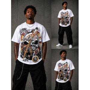 T-Shirt Oversize Manches Courtes - Blanc