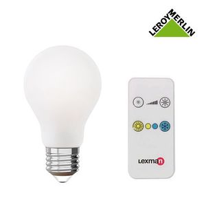 Ampoule led E27, 806lm = 60W, blanc chaud, LEXMAN