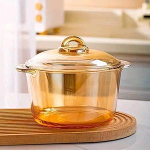  Casserole Résistant À La Chaleur Ragoût Cuisinière En Verre De Verre Avec Couvercle