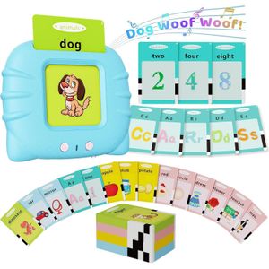 Cartes Éducatives Parlantes, Jouet d’Apprentissage Montessori, Lecteur de Cartes Éveil Enfant 2 à 6 Ans, Jouet Sensoriel Autisme Réduire le Temps d’Écran