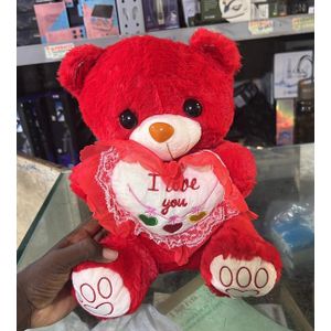 Ourse en Peluche Douce – Taille Moyenne – Cadeau Amour et Anniversaire