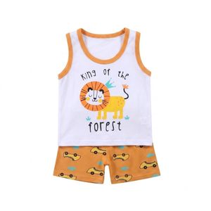 Ensemble deux pièces, t-shirt à manches courtes + short, adapté aux bébés de 0 à 3 ans