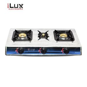 ILUX : Cuisinière - Gaz 4 Feux LX-40W - 50x50 Cm - Blanc