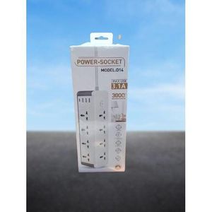 Leader Multiprise Parasurtenseur - 8 Prises + 6 USB - D14