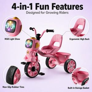 Tricycle pour bébé à prix avantageux, multifonctionnel, musique dynamique, lumière, vélo pour enfants de 1 à 6ans