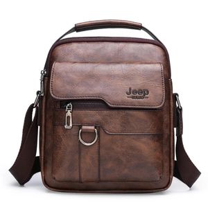 Mode Sacoche Bandoulière Homme Cuir PU Marron Foncé Multi-Poches - sac Bandoulière réglable de haute qualité - sac homme 