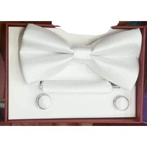 Coffret Noeud Papillon 03 éléments -Blanc