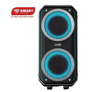 SMART TECHNOLOGY Enceinte Monobloc Rechargeable Modèle _STHP-7070E- 220W, USB, Bluetooth, Micro Inclus, Noir - Garantie 12 Mois