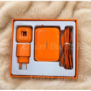 Hepu Kit 4 en 1 Orange - Powerbank 20000mAh - Chargeur 20W - Câble 60W - Écouteurs Sans Fil