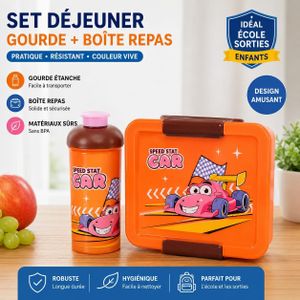Ensemble Lunch Box Enfant avec Gourde