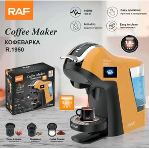 RAF Machine à café expresso automatique 3 en 1 1400 W 1 L