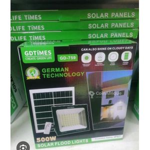 Projecteur Solaire LED 500W avec panneau solaire et télécommande