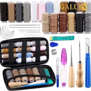 GALUIN Kit d'outils de travail du cuir, kit de couture robuste avec fil à tapisser, aiguilles, kit d'outils de réparation pour sièges de voiture et tapis