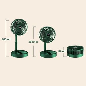 Mini Ventilateur De Sol Télescopique Pliant - Ventilateur Rechargeable USB