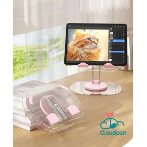 Cloudoon Support Universel pour Téléphone et Tablette Réglable – Support Pliable, Réglable, à Rotation 720°, Mains Libres pour Téléphones & Tablettes