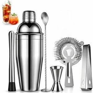 Coffret Barman Complet 5 Accessoires – Kit Mixologie Inox