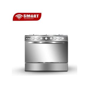 SMART TECHNOLOGY   Gazinière 5 Feux Avec Four - STC-9060C - 90 X 60 Cm - Inox - Garantie 12  Mois