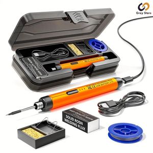 Gray Stars Kit De Fer à Souder USB, Outil De Soudage à Température Réglable - Orange