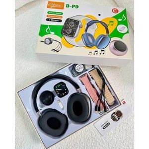 Montre Connectée Série 9 + Casque Bluetooth + Mini Boomer + 7 Bracelets + Câble 3-en-1 + Adaptateur Type-C