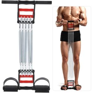 Jansfuren Expandeur de poitrine à ressorts 3-en-1 : équipement d'entraînement avec 5 ressorts amovibles pour le développement musculaire, le renforcement des bras et les exercices abdominaux (fitness à domicile).