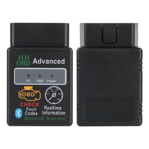 Adaptateur d'interface OBD2 Bluetooth V1.5 pour iOS/Android, Détecteur ELM327, Scanner de diagnostic automobile, Liseur de codes, Outil de diagnostic pour voiture