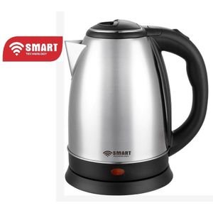 SMART TECHNOLOGY Bouilloire Électrique à Double Résistance En Acier Inoxydable (STPE-249S) -Gris-1500W- 1.8L / 3 Mois de Garantie.