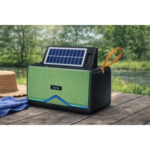 Enceinte Bluetooth Solaire Portable / NOIR