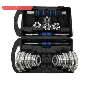 kit d'haltères chromés ajustables en mallette de 20 kg