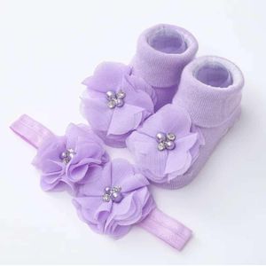 ACCESSOIRES BÉBÉ – BARETTE+CHAUSSETTE