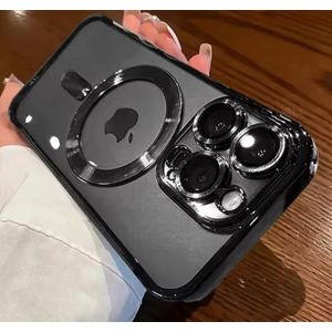 Coque Femme iPhone 14 Pro Max - Fourreau MagSafe Transparent Noir