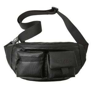 Sac de poitrine polyvalent pour cyclisme (homme), sac bandoulière multi-poches pour les trajets quotidiens, sac banane de sport – Noir