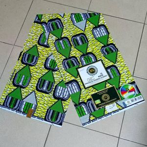 1 complet ( 3 morceaux de pagne) case verte 