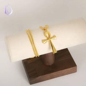 Collier Spirituel, Pentacle Croix De ANKH, Doré