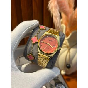 Casio Montre Femme Analogique à Quartz – Bracelet en Acier Inoxydable Doré – Cadran Vert – Avec Affichage de la Date