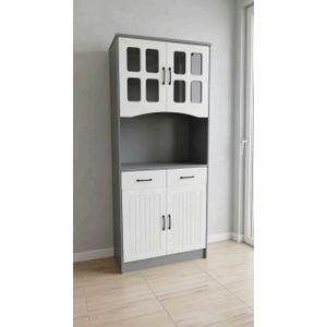 Meuble de rangement haut multifonctionnel et moderne pour cuisine salle à manger et salon/ (L x p x h) : 80 × 40 × 183