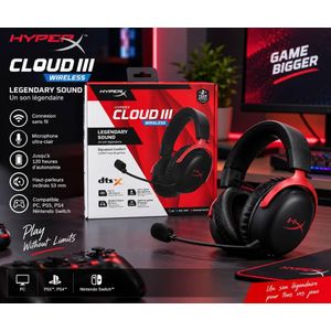 HyperX Casque Gaming Sans Fil Cloud III Wireless,