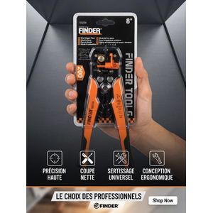 FINDER Pince à Dénuder Automatique et Sertissoir 8" (200 mm) - Multifonction 3 en 1 