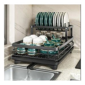 Chic Égouttoir à Vaisselle Pour Comptoir De Cuisine à 2 Niveaux