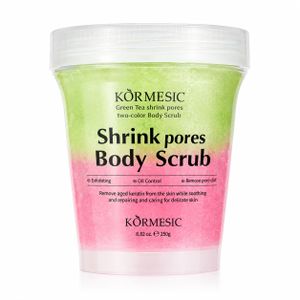 KORMESIC Body Scrub 250 g – Gommage Corps 2 Couleurs aux Extraits Végétaux Exfoliant Hydratant & Contrôle du Sébum