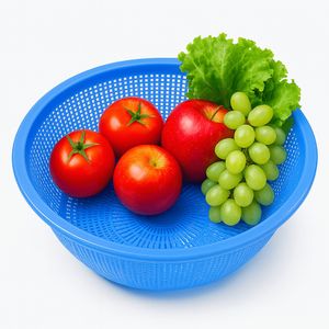 Panier Égouttoir en Plastique Bleu – Moyenne Capacité et Multi-Usages