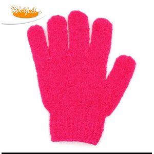 Gant de Bain En Nylon Pour Le Corps, Brosse De Douche, Éponge - Gant de Gommage Corporel Exfoliant Nettoyage Profond & Massage Pour Le Corps - Rose Clair ( 2 Paires)